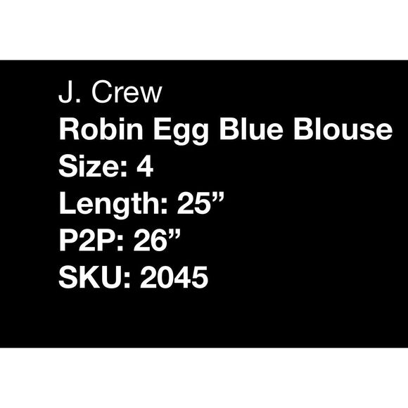 J Crew Robin Egg Blue Back Neck tie Blouse- Size 4 - Picture 6 of 6